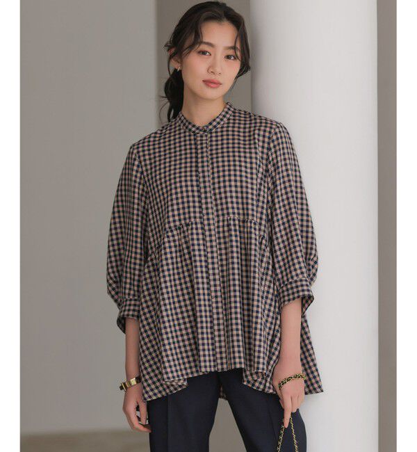 組曲「ニューリヨセルシャーティングペプラム ブラウス」|シャツ・ブラウス|ﾍﾞｰｼﾞｭ