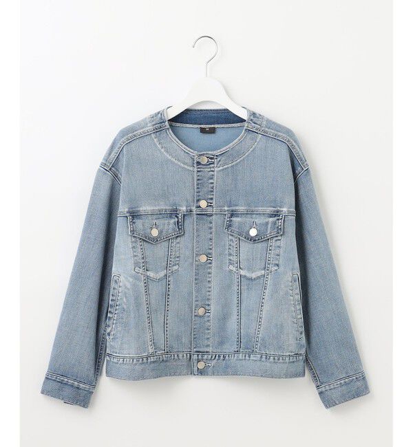 自由区「【ご好評につき追加生産・洗える】USUKARU DENIM ノーカラージャケット」|デニムジャケット|