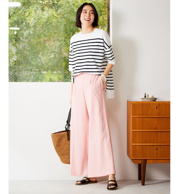 自由区「【洗える】ライトフィールジャージータックワイド パンツ」|その他|