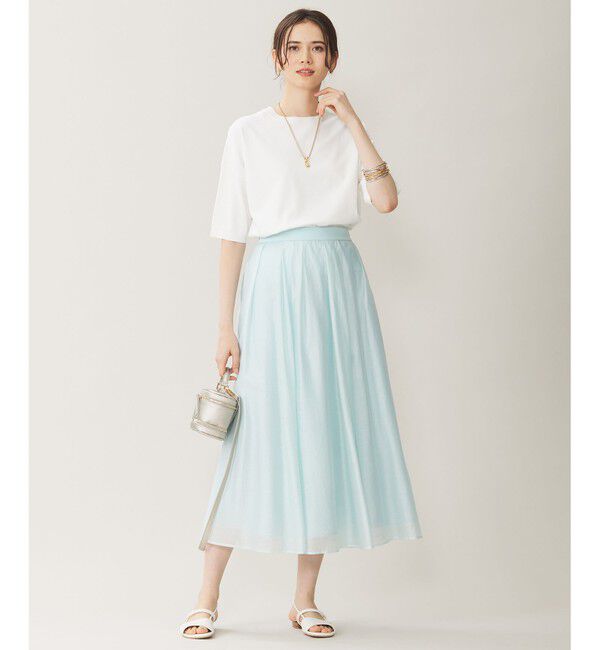 自由区「【接触冷感・UVカット・WEB限定カラーあり】クレープストレッチプルオーバー ニット」|ニット・セーター|