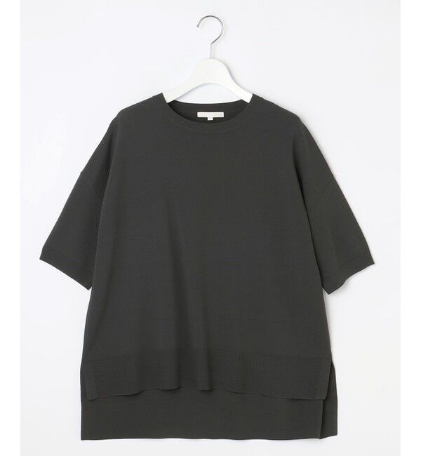 自由区「【接触冷感・UVカット・WEB限定カラーあり】クレープストレッチプルオーバー ニット」|ニット・セーター|