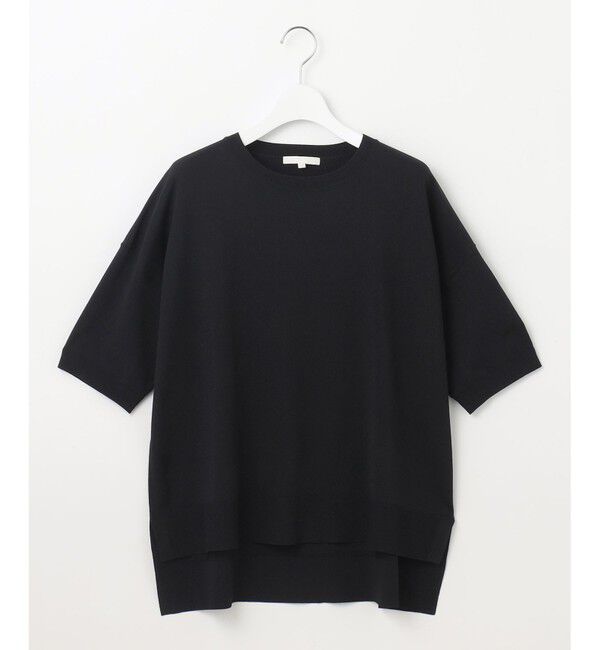 自由区「【接触冷感・UVカット・WEB限定カラーあり】クレープストレッチプルオーバー ニット」|ニット・セーター|