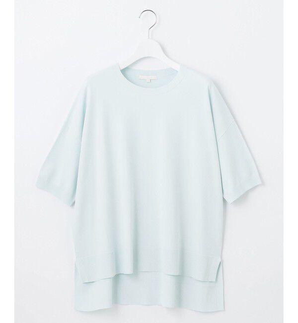 自由区「【接触冷感・UVカット・WEB限定カラーあり】クレープストレッチプルオーバー ニット」|ニット・セーター|