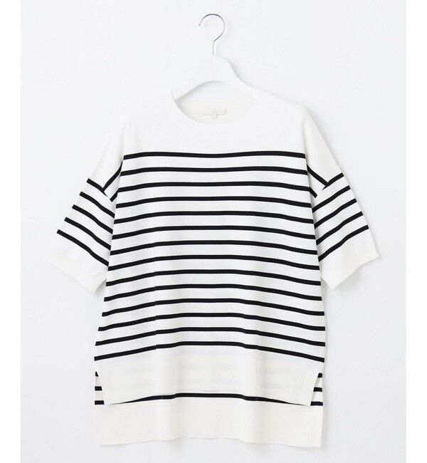 自由区「【接触冷感・UVカット・WEB限定カラーあり】クレープストレッチプルオーバー ニット」|ニット・セーター|