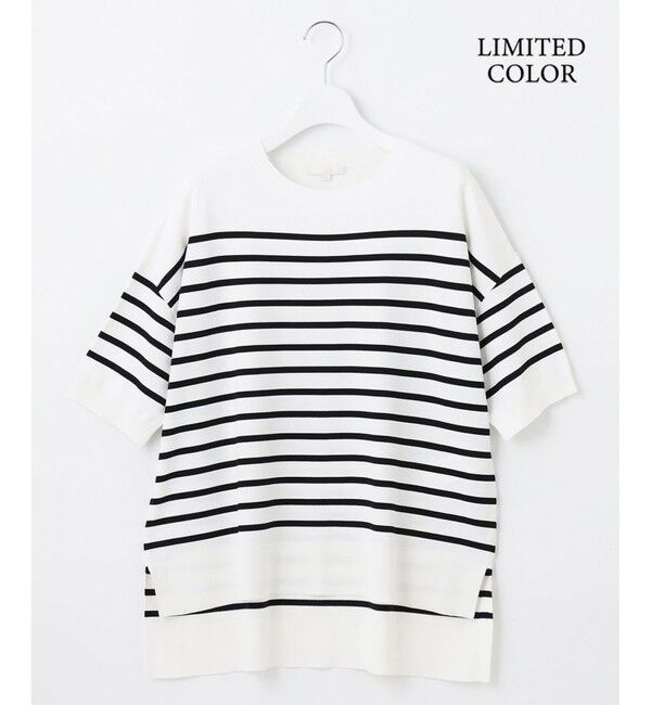 自由区「【接触冷感・UVカット・WEB限定カラーあり】クレープストレッチプルオーバー ニット」|ニット・セーター|