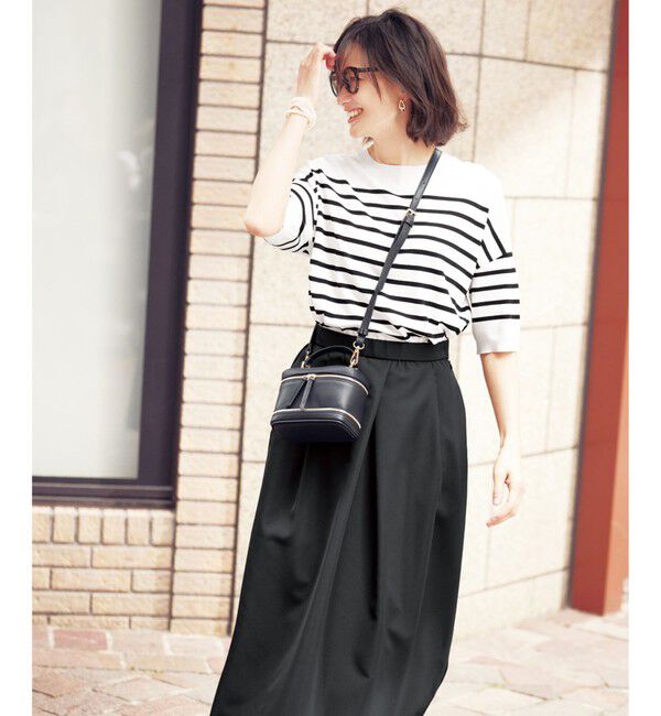 自由区「【接触冷感・UVカット・WEB限定カラーあり】クレープストレッチプルオーバー ニット」|ニット・セーター|