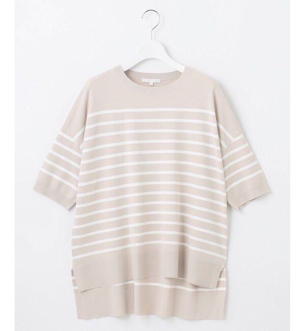 自由区「【接触冷感・UVカット・WEB限定カラーあり】クレープストレッチプルオーバー ニット」|ニット・セーター|