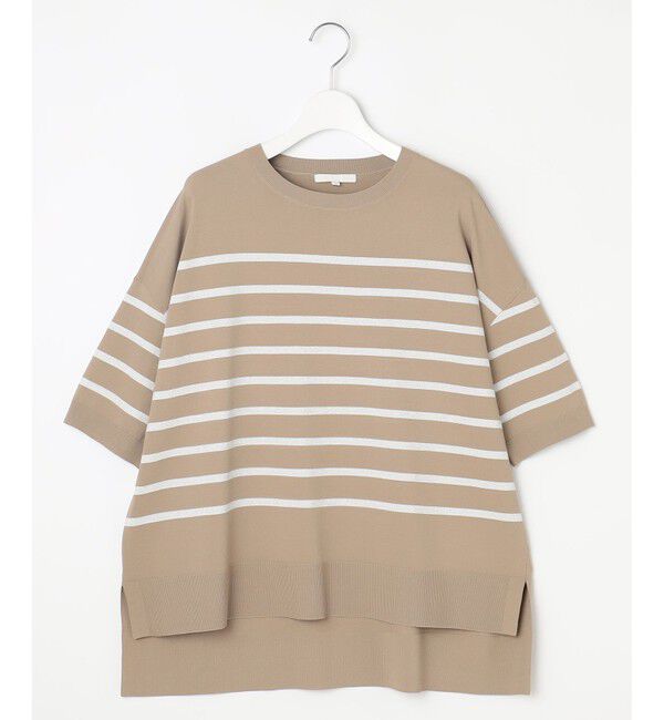 自由区「【接触冷感・UVカット・WEB限定カラーあり】クレープストレッチプルオーバー ニット」|ニット・セーター|