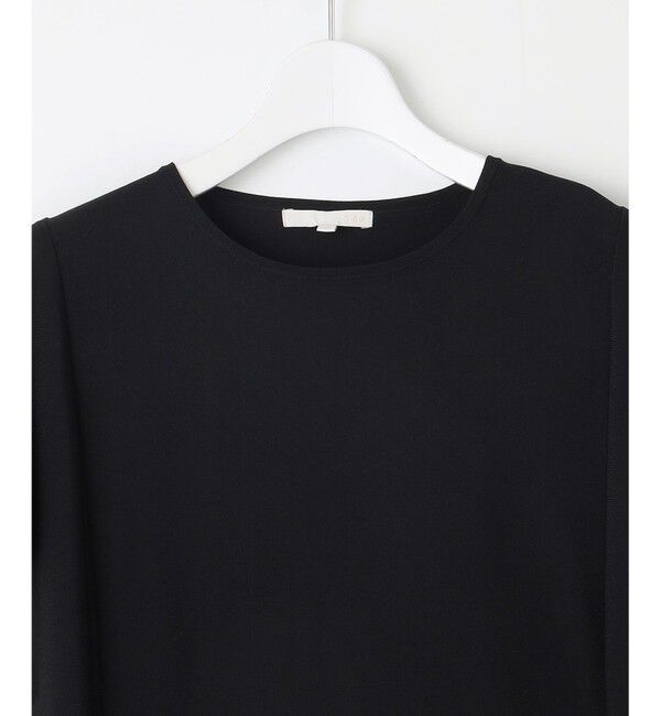 自由区「【カタログ掲載・接触冷感・UVカット・洗える】クレープストレッチフレアスリーブ ニット」|ニット・セーター|