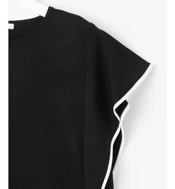 自由区「【カタログ掲載・接触冷感・UVカット・洗える】クレープストレッチフレアスリーブ ニット」|ニット・セーター|