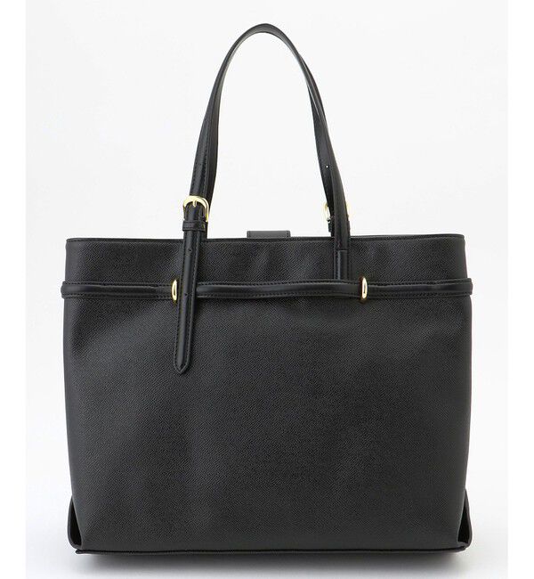 自由区「サフィアーノコンビトート バッグ」|トートバッグ|ブラック