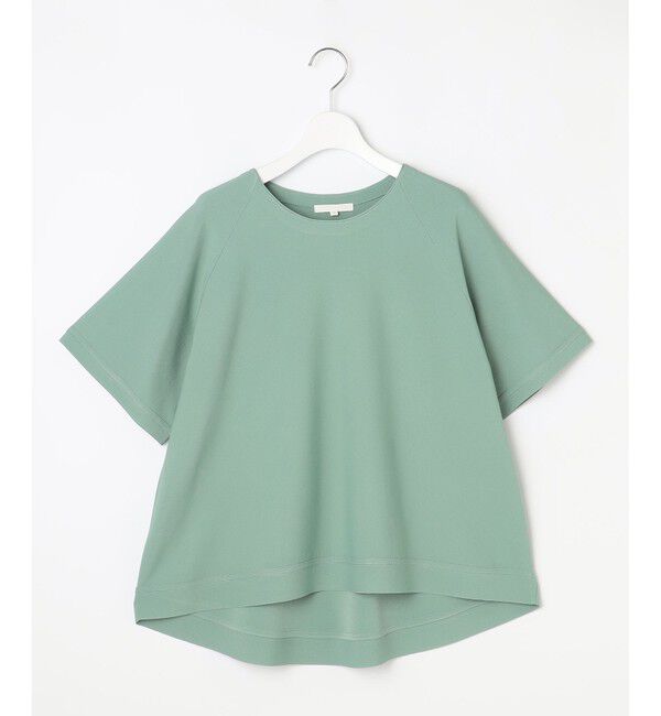 自由区「【接触冷感・UVカット・洗える】クレープストレッチAライン ニット」|ニット・セーター|