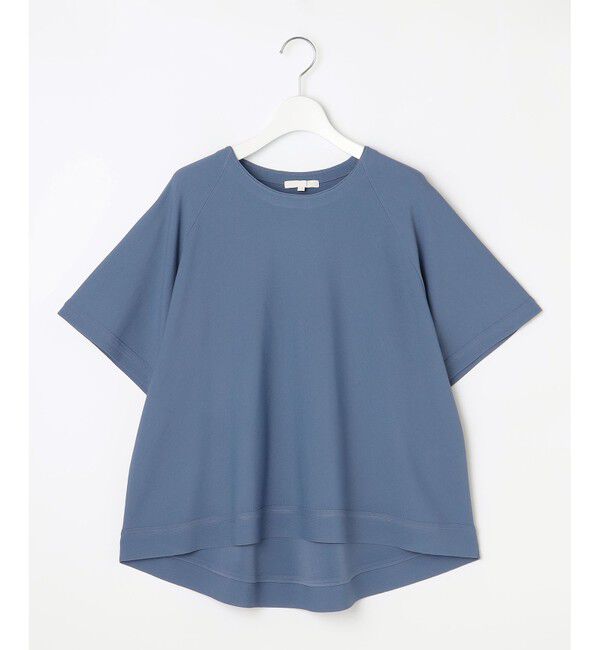 自由区「【接触冷感・UVカット・洗える】クレープストレッチAライン ニット」|ニット・セーター|