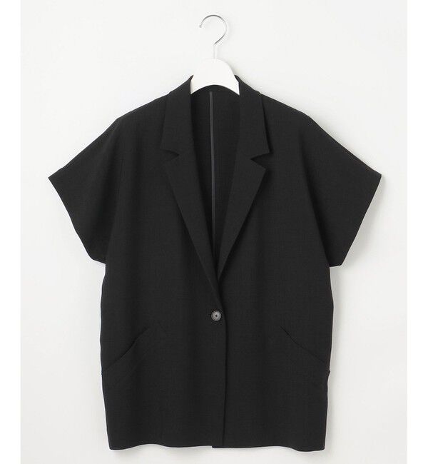自由区「【セットアップ対応】ライトリネンライクショートスリーブ ジャケット」|テーラードジャケット|