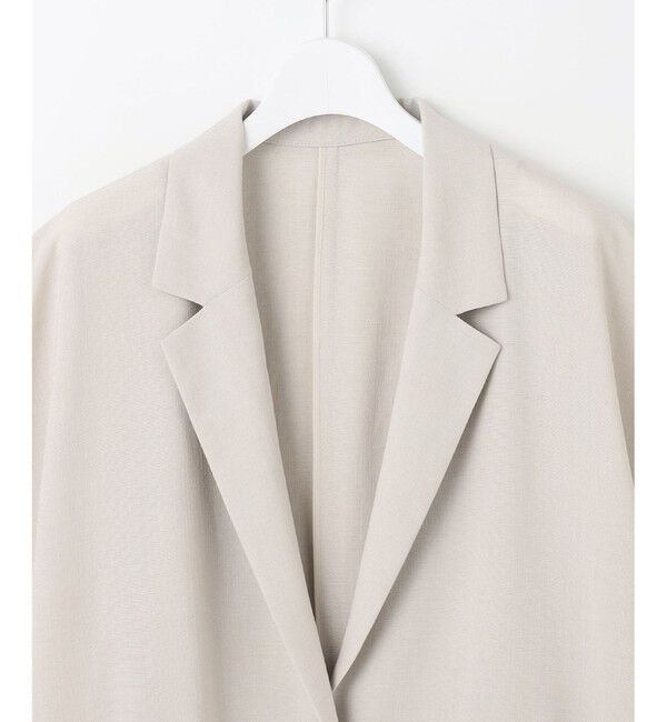 自由区「【セットアップ対応】ライトリネンライクショートスリーブ ジャケット」|テーラードジャケット|