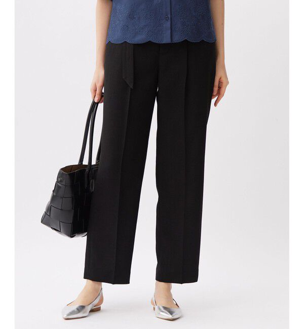 自由区「【セットアップ対応】ライトリネンライクテーパード パンツ」|その他|ブラック