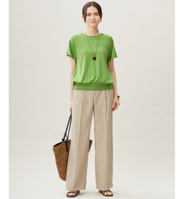 自由区「フルダルスパンマイクロピーチワイドストレート パンツ」|その他|