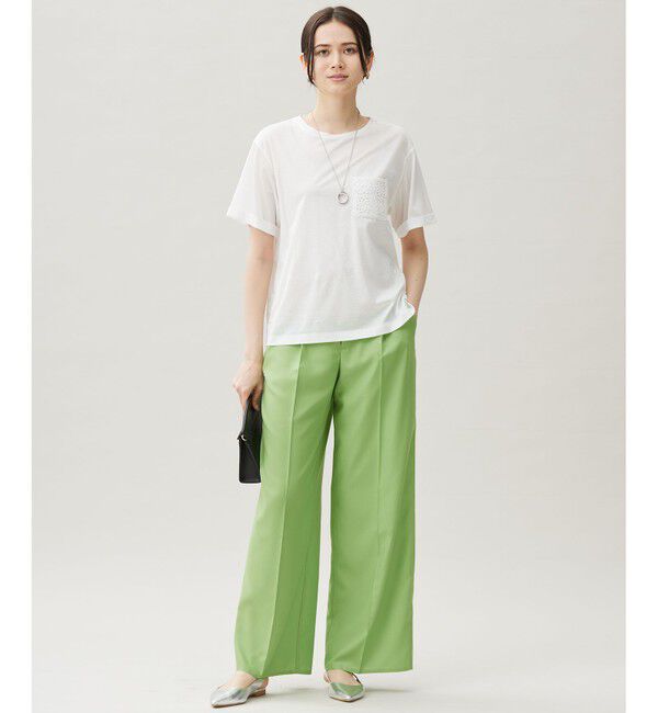 自由区「フルダルスパンマイクロピーチワイドストレート パンツ」|その他|