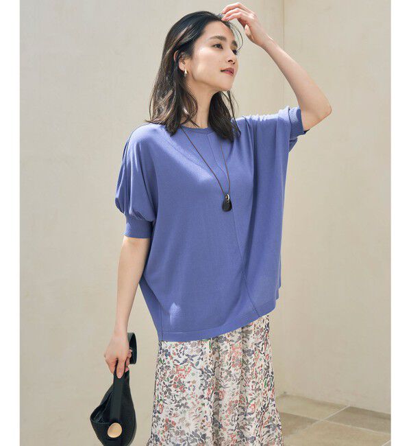 自由区「ドレーピードルマンスリーブ ニットソー」|Tシャツ・カットソー|