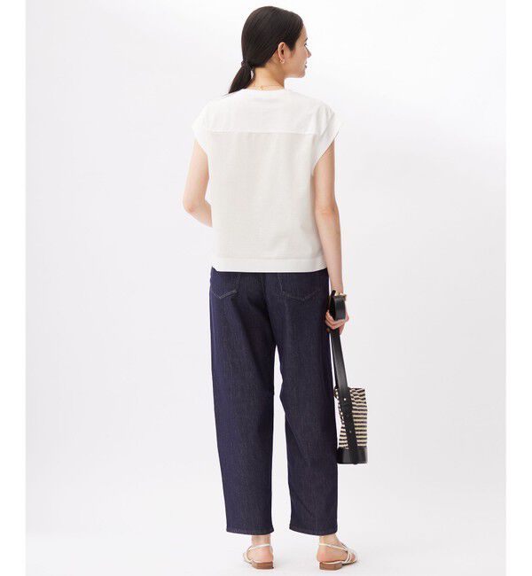 自由区「リネンサッカーコンビブロッキング カットソー」|Tシャツ・カットソー|