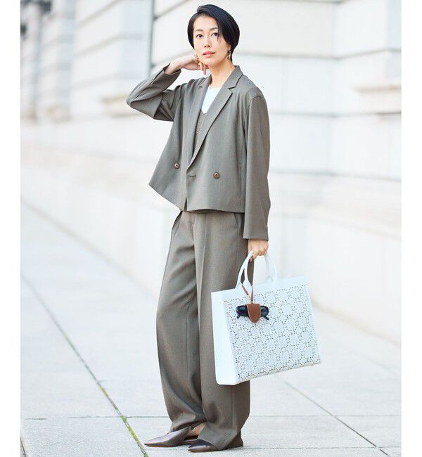 自由区「【カタログ掲載・巾着袋付き・A4サイズ収納可】パンチングレース トート」|トートバッグ|