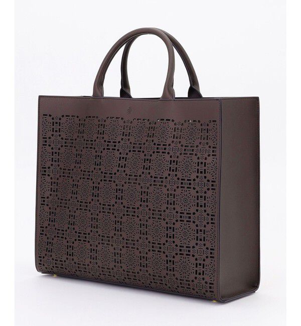 自由区「【カタログ掲載・巾着袋付き・A4サイズ収納可】パンチングレース トート」|トートバッグ|