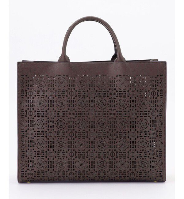 自由区「【カタログ掲載・巾着袋付き・A4サイズ収納可】パンチングレース トート」|トートバッグ|