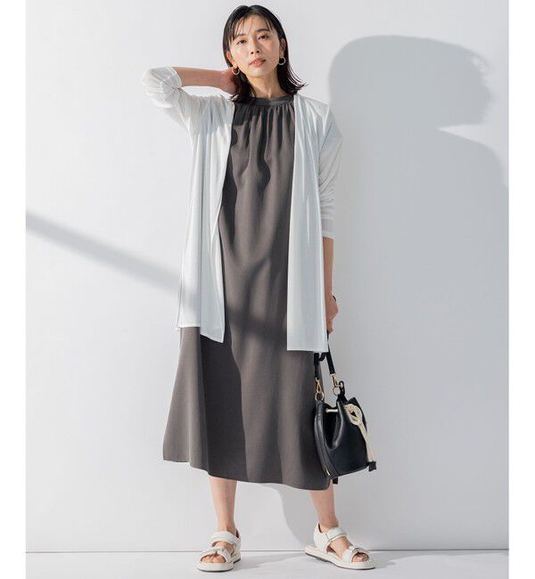 23区「【UVケア/接触冷感】マルチ機能 シアー ロング カーディガン」|カーディガン|