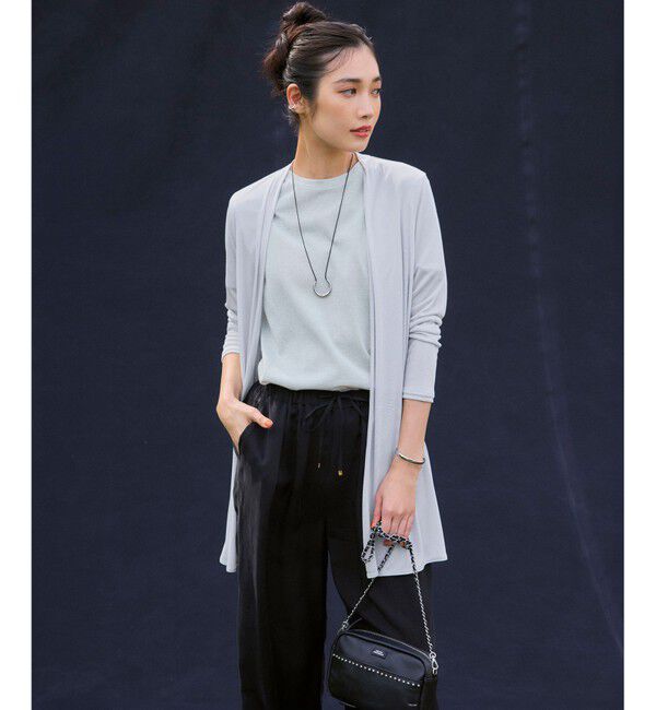 23区「【UVケア/接触冷感】マルチ機能 シアー ロング カーディガン」|カーディガン|