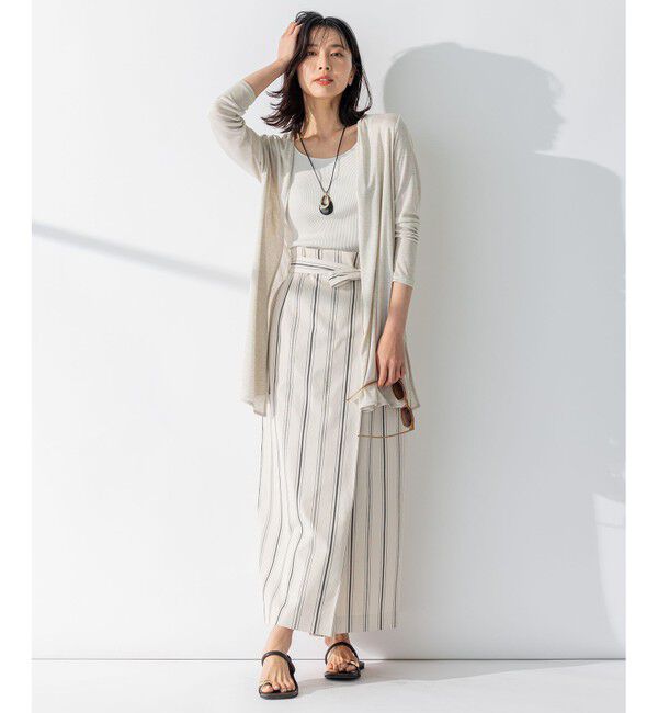 23区「【UVケア/接触冷感】マルチ機能 シアー ロング カーディガン」|カーディガン|