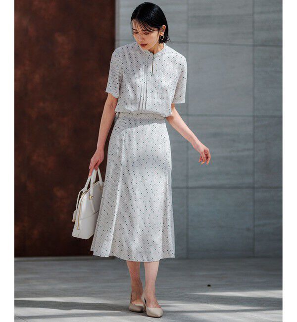 23区「【洗える】バックサテンアムンゼンレユールダイヤプリント スカート」|スカート|