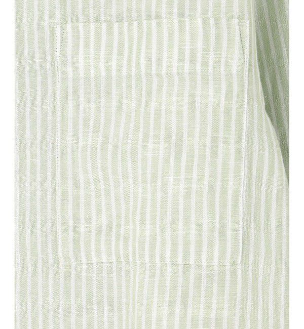 23区「【洗える】LIBECO バンドカラー シャツ」|シャツ・ブラウス|