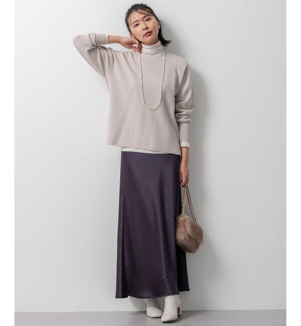 23区「【洗える】ヴィスコースストレッチ ミラノリブ ニット」|ニット・セーター|