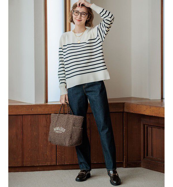 23区「【洗える】ヴィスコースストレッチ ミラノリブ ニット」|ニット・セーター|