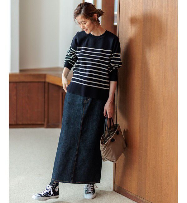 23区「【洗える】ヴィスコースストレッチ ミラノリブ ニット」|ニット・セーター|