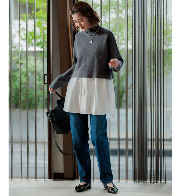 23区「【洗える】レイヤードコンビ ニット」|ニット・セーター|