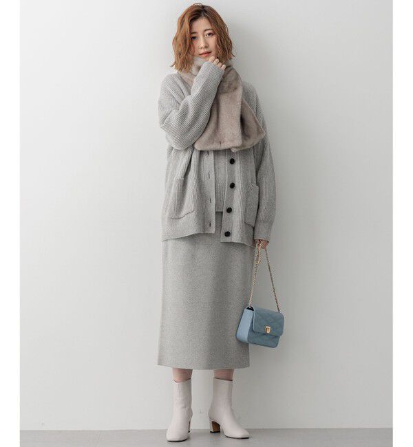 23区「【洗える】カシミヤブレンド Iライン ニットスカート」|スカート|