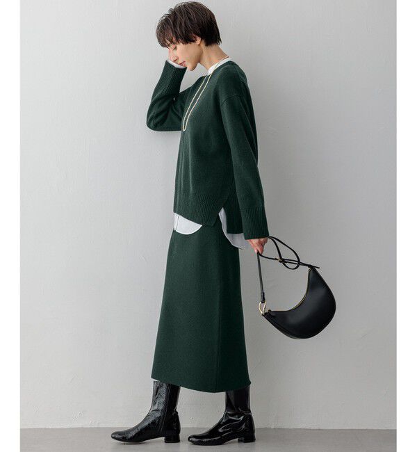 23区「【洗える】カシミヤブレンド Iライン ニットスカート」|スカート|