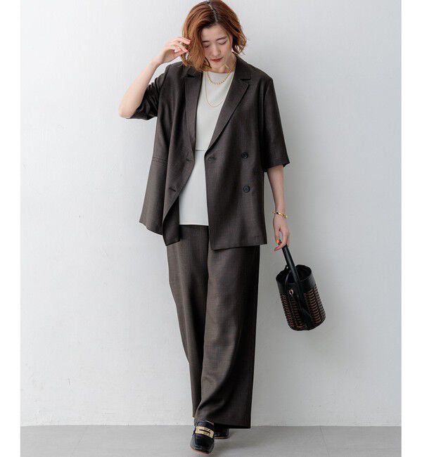 23区「【吸水速乾/UVカット/接触冷感】ストレッチジョーゼット  ケープデザイン カットソー」|Tシャツ・カットソー|