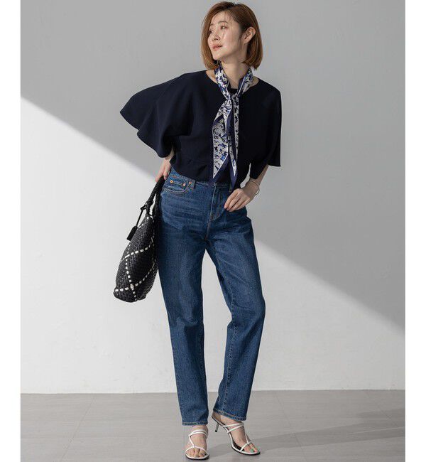 23区「【吸水速乾/UVカット/接触冷感】ストレッチジョーゼット  ケープデザイン カットソー」|Tシャツ・カットソー|