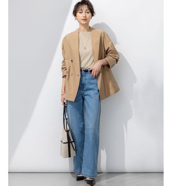 23区「【一部先行予約/見上愛さん着用/接触冷感】23区DENIM サマー ストレート ワイド パンツ」|デニム|