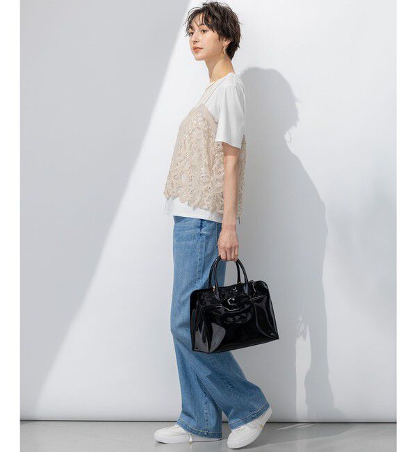 23区「【一部先行予約/見上愛さん着用/接触冷感】23区DENIM サマー ストレート ワイド パンツ」|デニム|