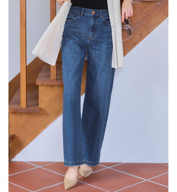 23区「【一部先行予約/見上愛さん着用/接触冷感】23区DENIM サマー ストレート ワイド パンツ」|デニム|ｳｫｯｼｭﾄ