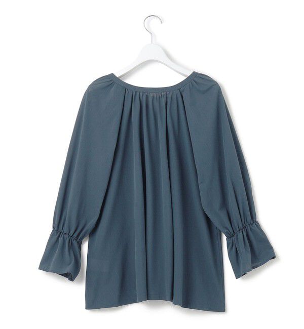 23区「【洗える】クリアトリコットジャージー ギャザーデザイン カットソー」|Tシャツ・カットソー|