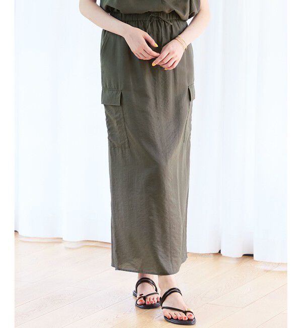 23区「【SLOW/一部店舗限定】ブライトヴィンテージクロス Iライン スカート」|スカート|グレー系