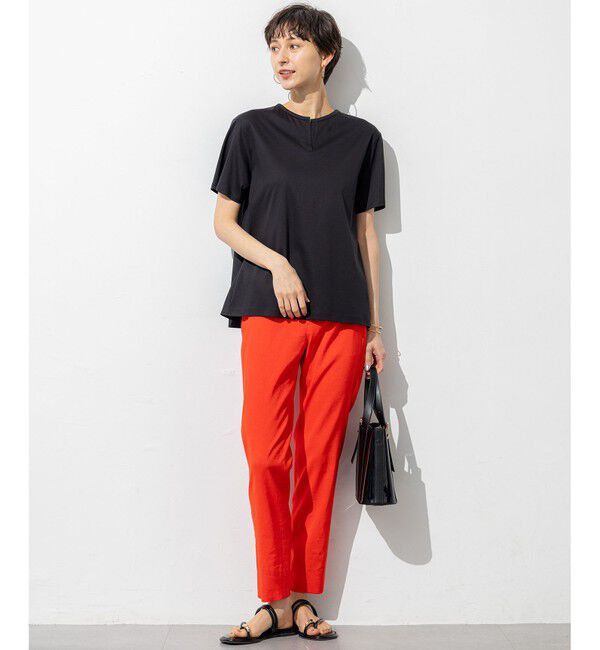 23区「【汗じみ防止/洗える】スムースデザイン バックフレア カットソー」|Tシャツ・カットソー|