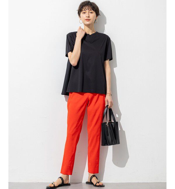 23区「【汗じみ防止/洗える】スムースデザイン バックフレア カットソー」|Tシャツ・カットソー|