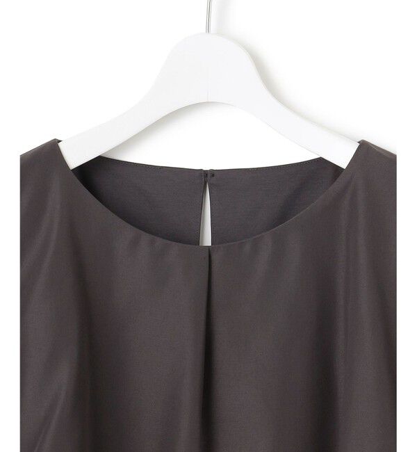 23区「【汗じみ防止/洗える】スムースデザイン ラッフルカラー カットソー」|Tシャツ・カットソー|