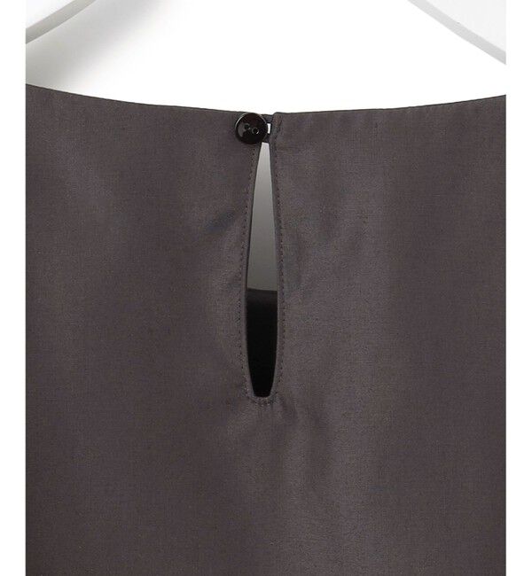 23区「【汗じみ防止/洗える】スムースデザイン ラッフルカラー カットソー」|Tシャツ・カットソー|