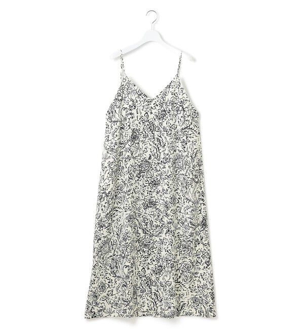 23区「【洗える】アンティークフラワープリント キャミソールワンピース」|ワンピース|